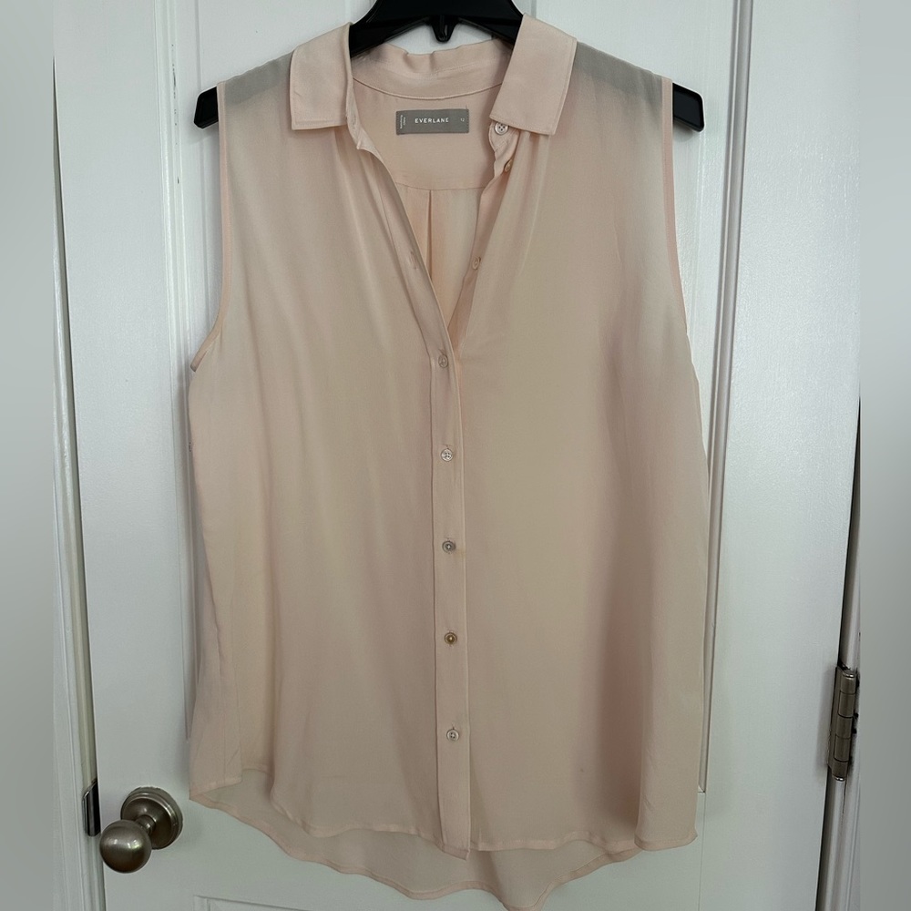 Everlane Sleeveless Silk Blouse